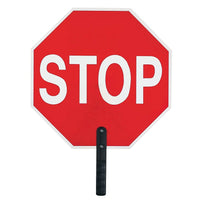 Panneau de signalisation municipale, Stop/Stop, matériau : HDPE (SEI474)-Matériel : HDPE