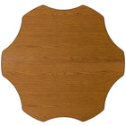 Flash Furniture 60" Flower Oak Thermal Laminate Activity Table - Height Adjustable Short Legs-Shape encourages creative interaction