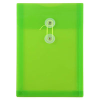 JAM Paper Enveloppes en plastique avec fermeture à bouton et ficelle, 6 1/4 x 9 1/4 po, vert lime nouveau, paquet de 120-Vert lime nouveau