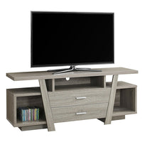 Monarch Specialties - 2721 Tv Stand - 60 Inch - Console - Storage Drawers - Living Room - Bedroom - Laminate - Brown-Screen size capacity: up to 60" screen