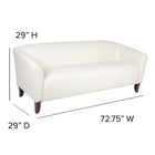 Flash Furniture – Canapé en cuir de la série Hercules Imperial, blanc-Mousse ignifuge CA117