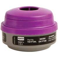 Honeywell North N Series Respirator Cartridges, Gas/Vapour Cartridge, Organic Vapour/P100 - 6 Pack-Filter/Cartridge Description Organic Vapour/P100