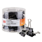 Staples Binder Clips - Assorted Sizes - Black - 60 Pack-Strong metal clips keep papers securely fastened