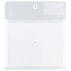 JAM Paper 12 enveloppes en plastique à ferm. à bouton et ficelle, séparateurs, 10 1/2 x 11 3/4 x 1 1/2 (po), claires-Transparent