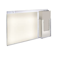 Azar Displays – Porte-affiche mural en acrylique avec porte-documents, 16 larg. x 8,5 haut. (po), 2/paquet (252052-2 PACK)-Il peut être utilisé sur un panneau perforé, un panneau à lattes ou une grille murale