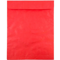 JAM Paper - Enveloppes lisses en Tyvek avec ouverture au sommet pour catalogues, 11 1/2 x 14 1/2 po, rouge, 25 paquet-Rouge