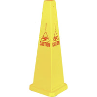 SCN Industrial Caution Lamba Traffic Cones, English With Pictogram - 2 Pack-Display Type Upright