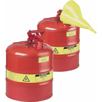 JustriteMD – Bidon de sécurité de type I sans entonnoir, 1 pte, 4 5/8 x 8 1/4 po, rouge-Les bidons de sécurité de type I sont conçus avec un seul bec pour remplir et verser toutes sortes de liquides inflammables