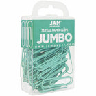 JAM PAPER - Trombone Geant Colore 2", Bleu sarcelle, 2 paquets de 75-Quantite : 2/paquet (75 par boîte)