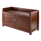 Winsome - Banc de rangement Regalia, fini noyer antique-Banc de rangement soigné qui avantage toute entrée