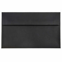 JAM Paper Enveloppes format livret en lin avec fermeture gommée, 5 3/4 x 8 3/4 po, noir, 1000/paquet-Noir