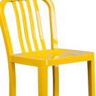 Tabouret de bar en métal avec dossier à lattes verticales, intérieur/extérieur, hauteur de 30 po, jaune (CH-61200-30-YL-GG)-5