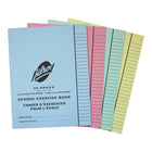 Hilroy Stitched Exercise Books - Ruled (8mm) - 9" x 7" - 40 Pages - 20 Sheets - Assorted Colours - 25 Pack-8 mm (5/16") ruling with blue feint lines with margin