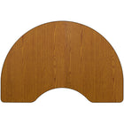 Flash Furniture 48''W x 96''L Kidney Shaped Activity Table with Thermal Fused Top and Height Adjustable Pre-School Legs, Oak-Shape: Kidney